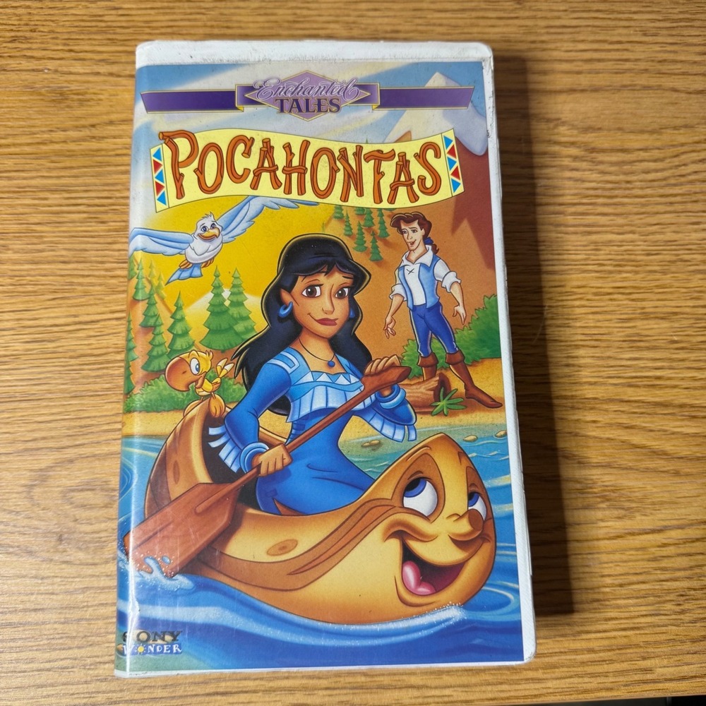 Enchanted Tales Pocahontas VHS 1995 Sony Wonder Golden Films Animated Movie